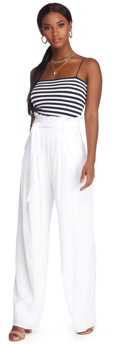 Nautical Babe Striped Crop Top