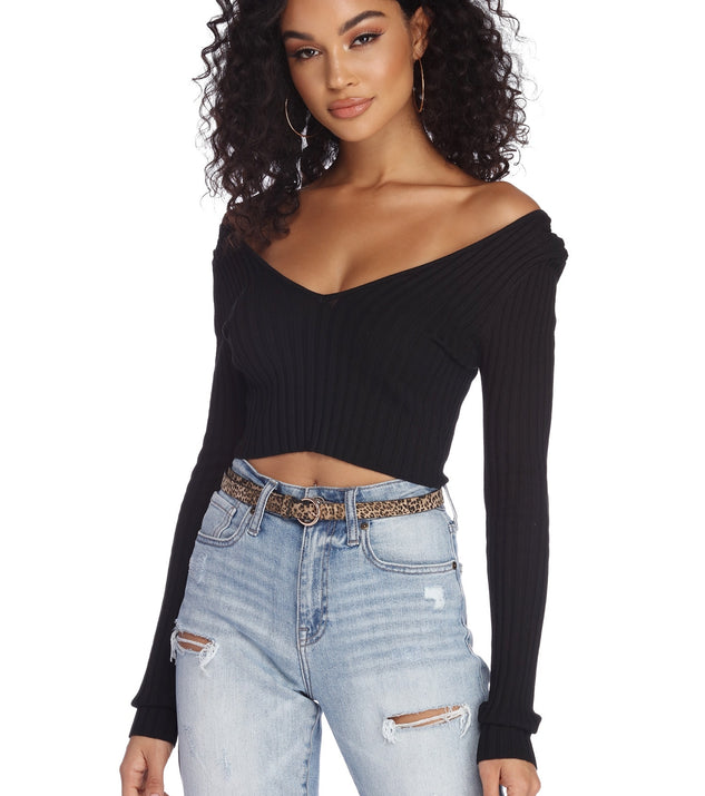 Getting Hot Knit Crop Top