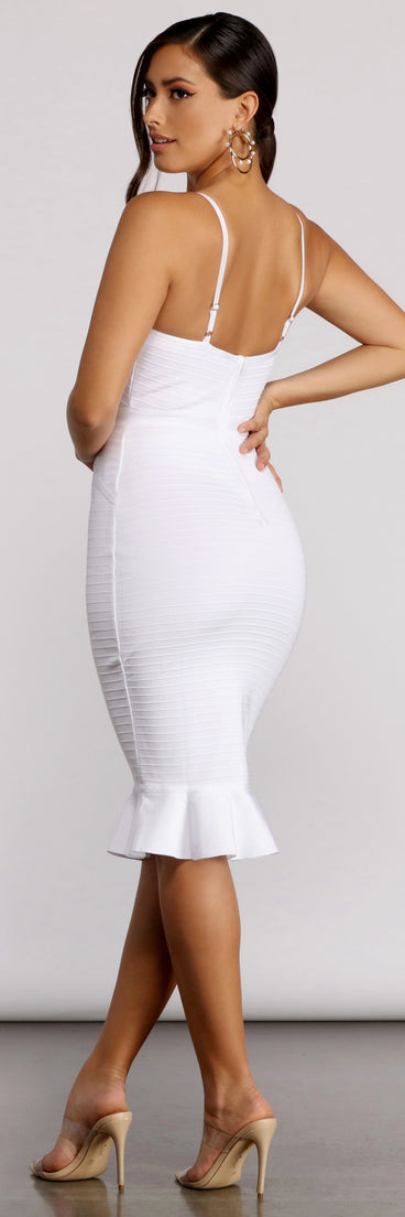 Curves Ahead Bandage Midi Dress