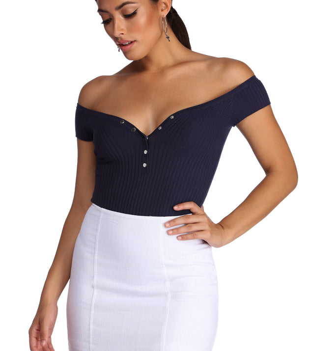 With fun and flirty details, Body Language Off Shoulder Bodysuit shows off your unique style for a trendy outfit for the summer season!