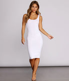 Midi Ground Ribbed Tank Dress