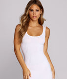 Midi Ground Ribbed Tank Dress