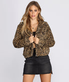 Sherpa Leopard Bomber Jacket for 2022 festival outfits, festival dress, outfits for raves, concert outfits, and/or club outfits