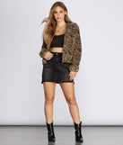 Sherpa Leopard Bomber Jacket for 2022 festival outfits, festival dress, outfits for raves, concert outfits, and/or club outfits