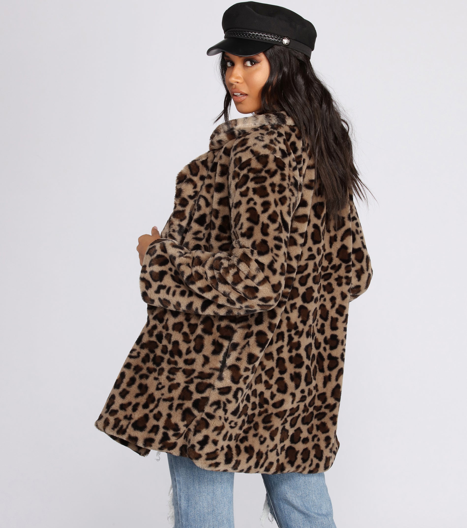 Fierce Leopard Faux Fur Jacket & Windsor