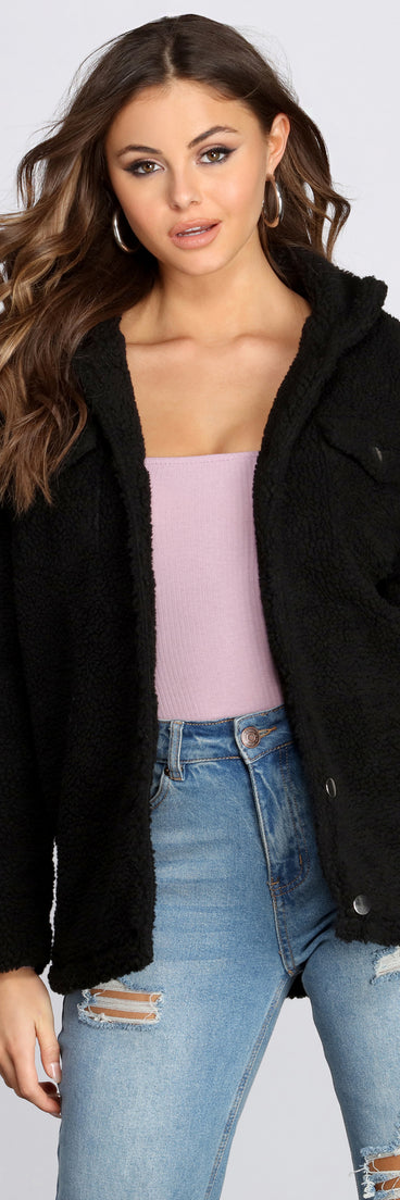 Faux Fur Teddy Trucker Jacket