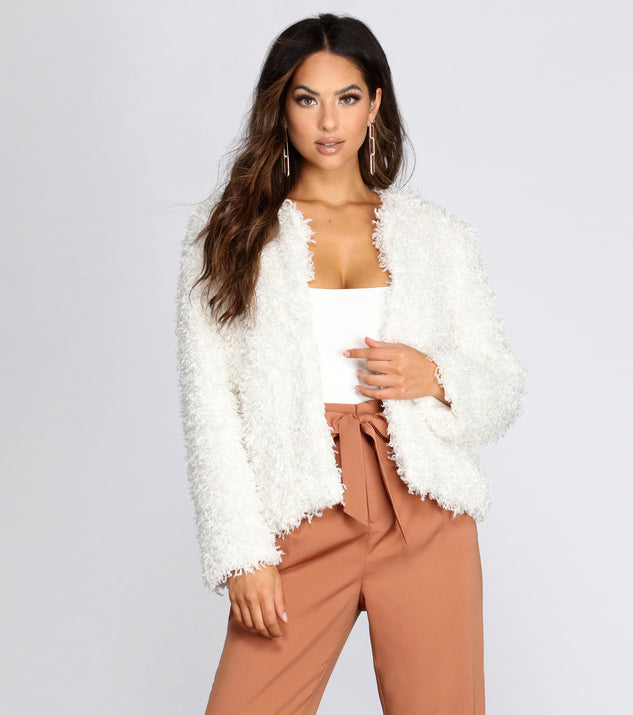 All The Cozy Vibes Shaggy Cardigan