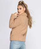 Asymmetrical Zip Front Teddy Jacket