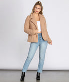 Asymmetrical Zip Front Teddy Jacket