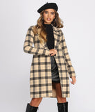 Oh So Fancy Brushed Plaid Coat