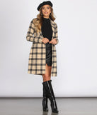 Oh So Fancy Brushed Plaid Coat