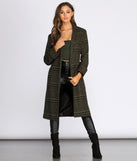 Perfectly Poised Long Plaid Coat