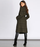 Perfectly Poised Long Plaid Coat