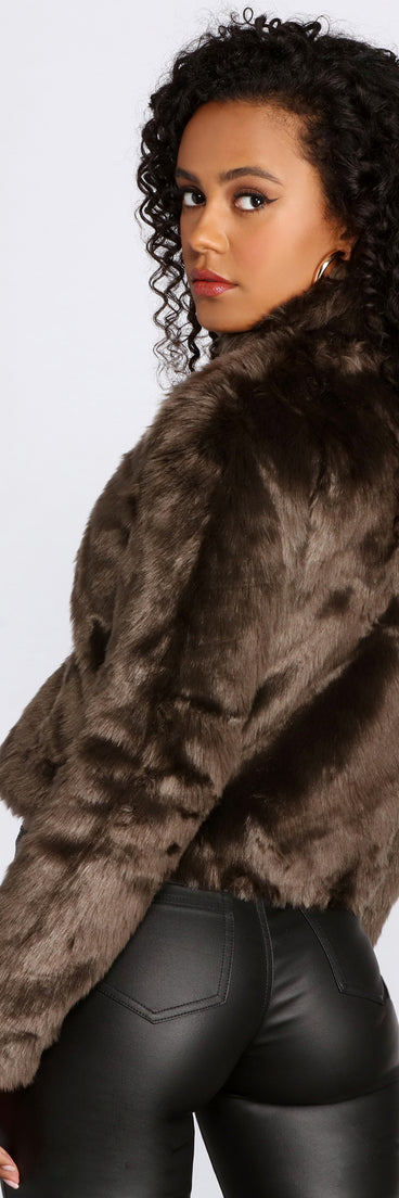 Feeling Fine Faux Fur Jacket