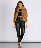 Faux Fur Collared Bomber Jacket