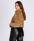 Faux Fur Collared Bomber Jacket