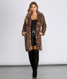 Leopard Long Line Faux Fur Coat for 2022 festival outfits, festival dress, outfits for raves, concert outfits, and/or club outfits
