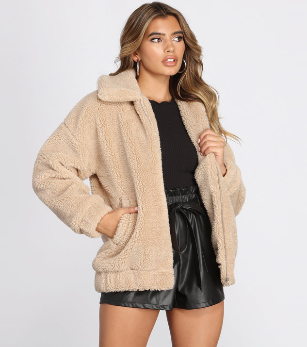 On It Over-sized Teddy Jacket