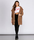 Super Soft Faux Fur Knit Sweater Jacket