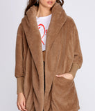 Super Soft Faux Fur Knit Sweater Jacket