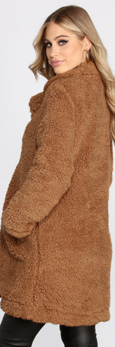 Fuzzy Feelings Long Line Jacket