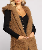 Major Diva Faux Fur Long-Line Hooded Vest helps create the best summer outfit for a look that slays at any event or occasion!