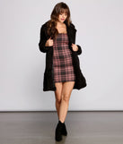 Faux Fur Long Line Jacket helps create the best summer outfit for a look that slays at any event or occasion!