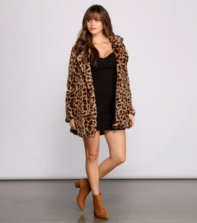 On The Prowl Faux Fur Jacket helps create the best summer outfit for a look that slays at any event or occasion!