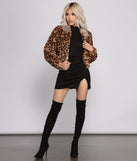 Sassy And Stylish Faux Fur Bomber Jacket helps create the best summer outfit for a look that slays at any event or occasion!