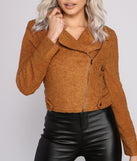 Chic Faux Fur Moto Style Jacket helps create the best summer outfit for a look that slays at any event or occasion!