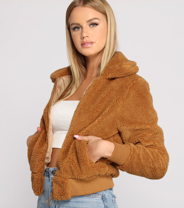 Bundle Up Zip Front Teddy Jacket | Windsor