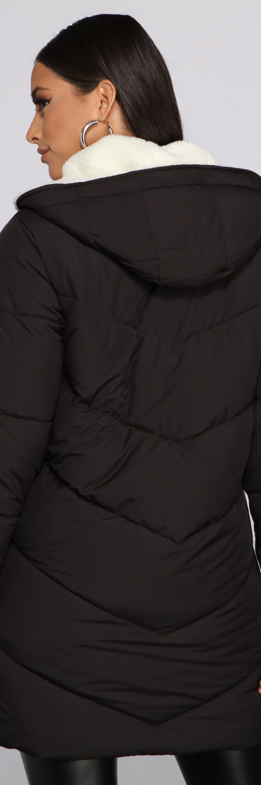 Cozy Up Long Line Puffer Jacket helps create the best summer outfit for a look that slays at any event or occasion!