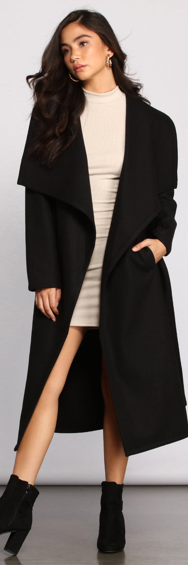 Day Chic Drape Front Belted Coat helps create the best summer outfit for a look that slays at any event or occasion!
