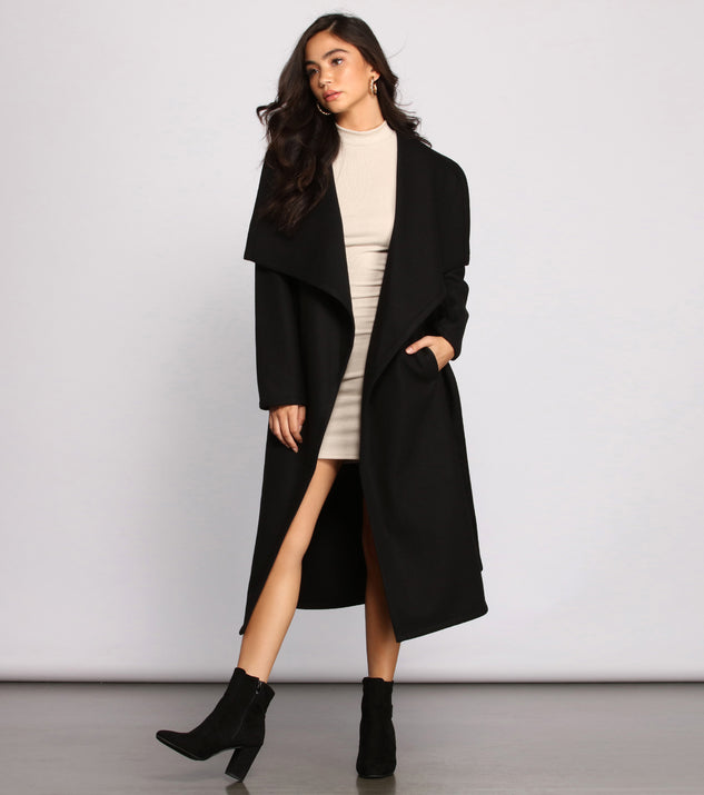 Day Chic Drape Front Belted Coat helps create the best summer outfit for a look that slays at any event or occasion!