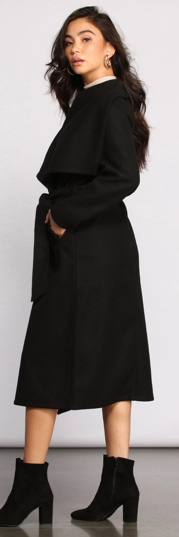 Day Chic Drape Front Belted Coat helps create the best summer outfit for a look that slays at any event or occasion!