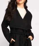 Day Chic Drape Front Belted Coat helps create the best summer outfit for a look that slays at any event or occasion!