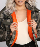 At Ease Camo Puffer Jacket helps create the best summer outfit for a look that slays at any event or occasion!