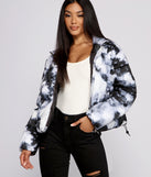 Totally Chill Tie Dye Puffer Jacket helps create the best summer outfit for a look that slays at any event or occasion!