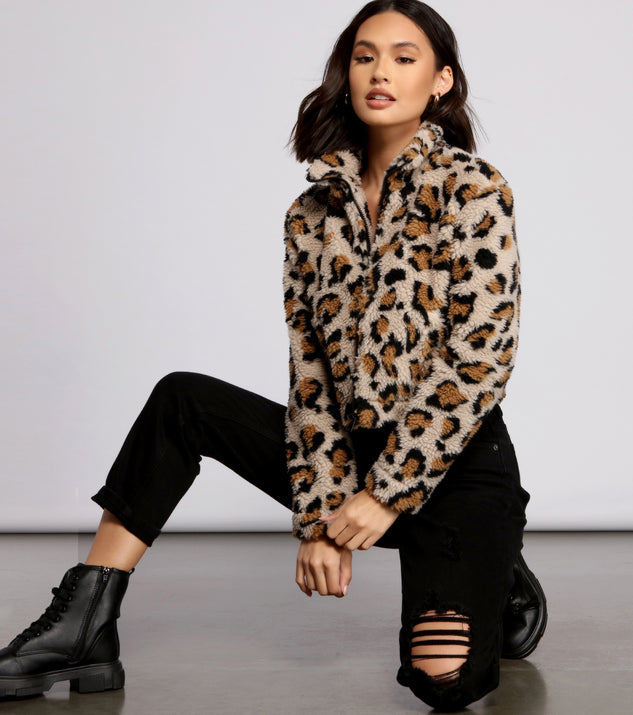 Trendy Girl Leopard Print Bomber Jacket | Windsor