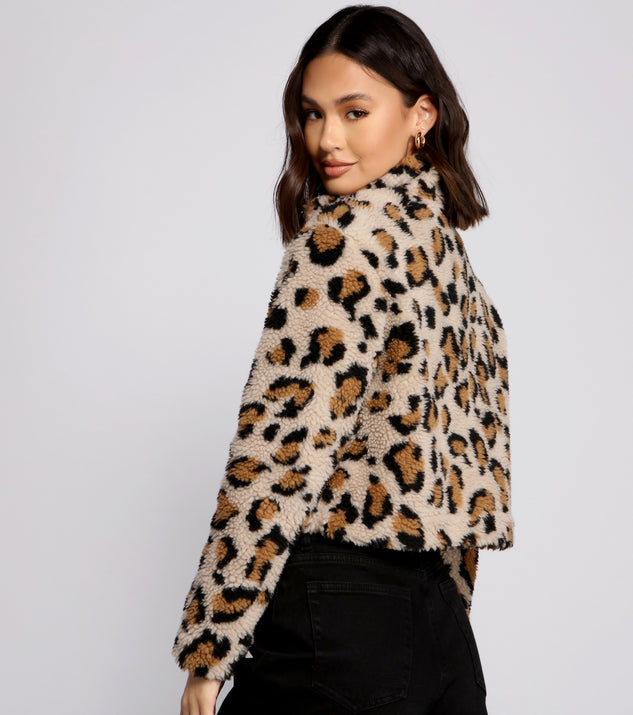 Trendy Girl Leopard Print Bomber Jacket