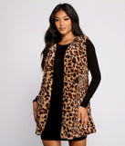 So Sassy Faux Fur Leopard Print Vest helps create the best summer outfit for a look that slays at any event or occasion!