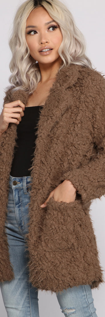 So Extra Faux Fur Shaggy Jacket helps create the best summer outfit for a look that slays at any event or occasion!