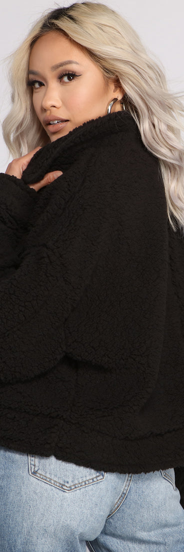 Oversized Faux Fur Teddy Jacket helps create the best summer outfit for a look that slays at any event or occasion!