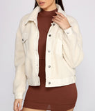 Cozy Sherpa Trucker Jacket helps create the best summer outfit for a look that slays at any event or occasion!