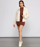 Cozy Sherpa Trucker Jacket helps create the best summer outfit for a look that slays at any event or occasion!