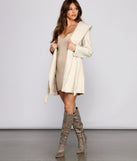 Cozy-Chic Fleece Belted Coat for 2023 festival outfits, festival dress, outfits for raves, concert outfits, and/or club outfits