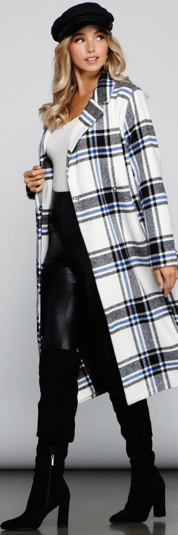Polished In Plaid Belted Trench Coat helps create the best summer outfit for a look that slays at any event or occasion!