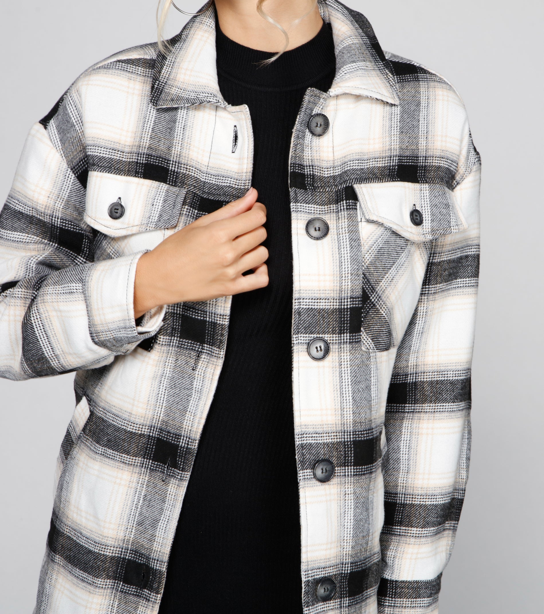 Falling For Cozy Vibes Plaid Sherpa Jacket & Windsor