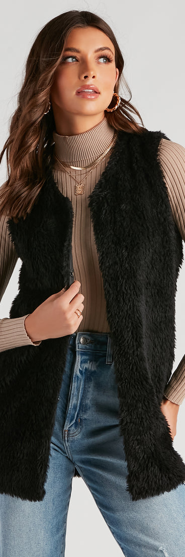So Extra Faux Fur Vest helps create the best summer outfit for a look that slays at any event or occasion!