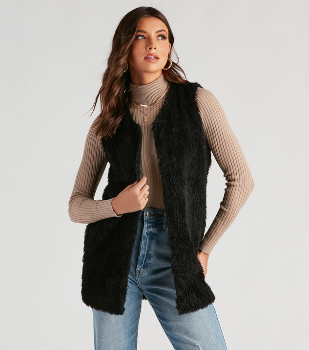 So Extra Faux Fur Vest helps create the best summer outfit for a look that slays at any event or occasion!